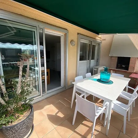 T3 Confort Avec Clim Et Wifi, Terrasse, 300m Commerces, A Proximite, Parking Prive - Fr-1-81-623 Apartament Le Barcarès
